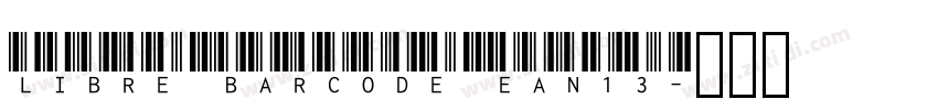 Libre Barcode EAN13字体转换